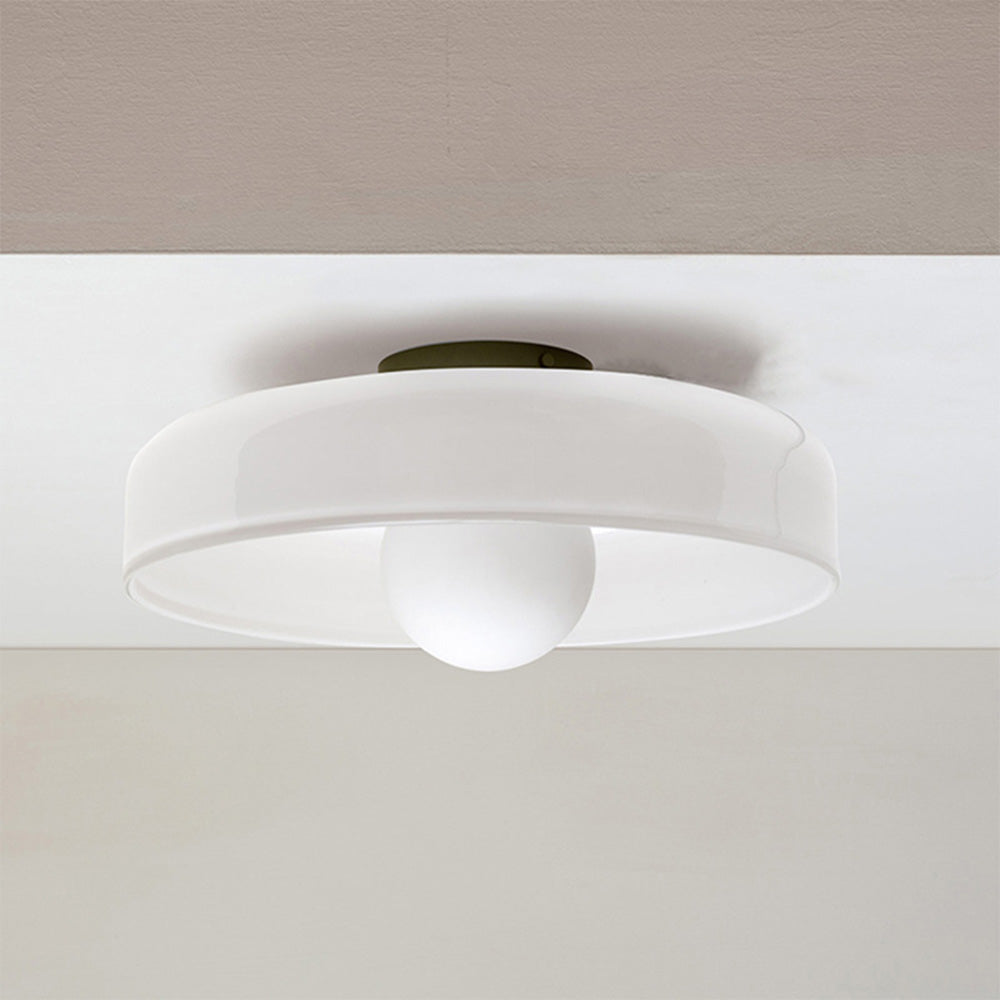 Modern Round Glass Ceiling Light – Elegant & Minimalist Design