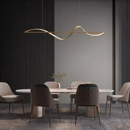 Whisper Linear Island Light – Elegant LED Pendant for Modern Interiors