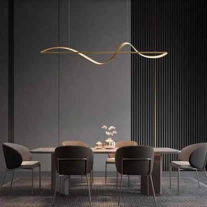 Whisper Linear Island Light – Elegant LED Pendant for Modern Interiors