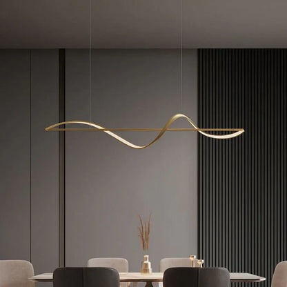 Whisper Linear Island Light – Elegant LED Pendant for Modern Interiors