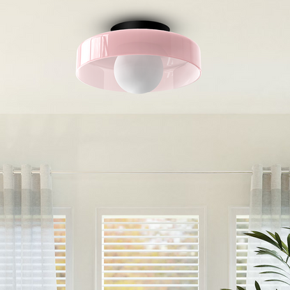 Modern Round Glass Ceiling Light – Elegant & Minimalist Design