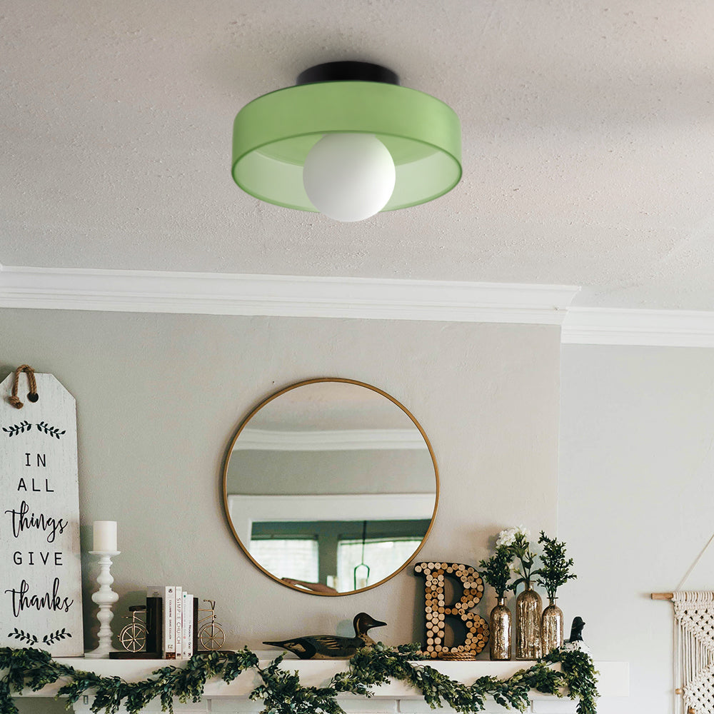 Modern Round Glass Ceiling Light – Elegant & Minimalist Design