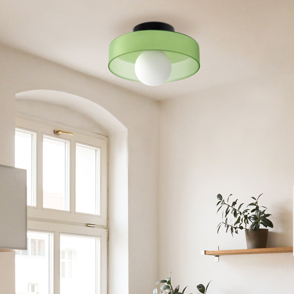 Modern Round Glass Ceiling Light – Elegant & Minimalist Design