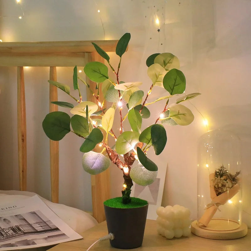 Christmas Branch LED Night Light – Warm White USB-Powered Decorative Lamp