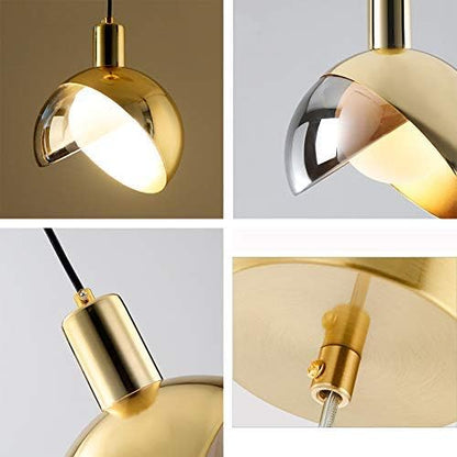 Modern Gold Glass Pendant Light – Elegant Smoked Glass & Adjustable Drop