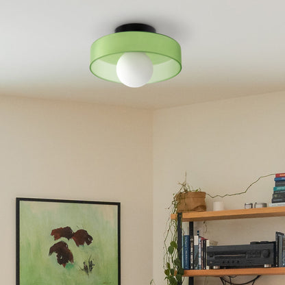 Modern Round Glass Ceiling Light – Elegant & Minimalist Design