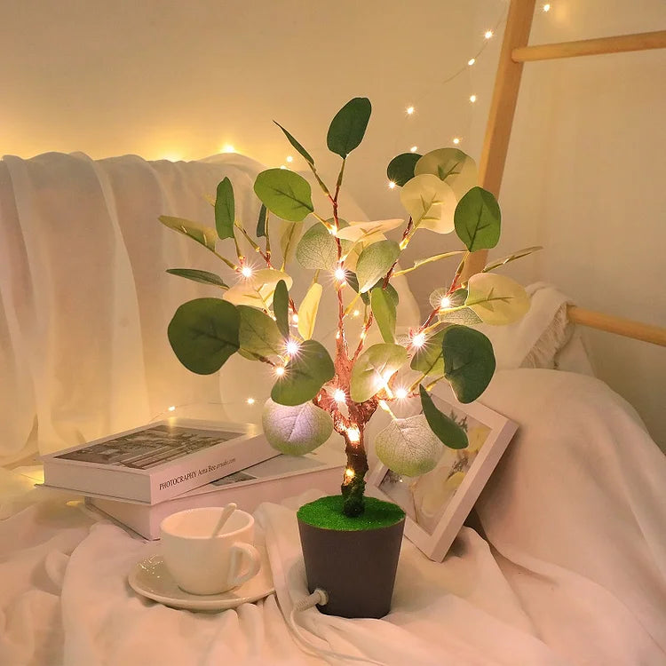 Christmas Branch LED Night Light – Warm White USB-Powered Decorative Lamp