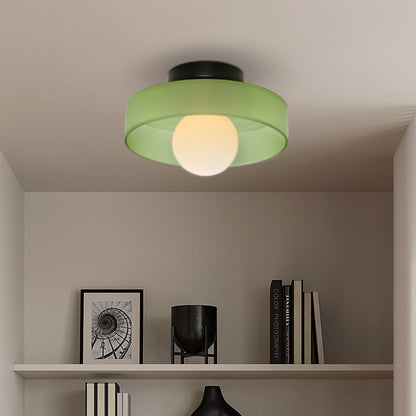 Modern Round Glass Ceiling Light – Elegant & Minimalist Design