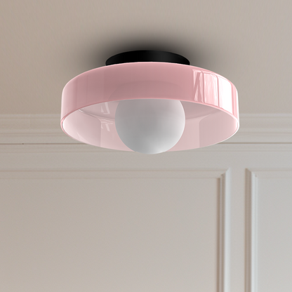 Modern Round Glass Ceiling Light – Elegant & Minimalist Design