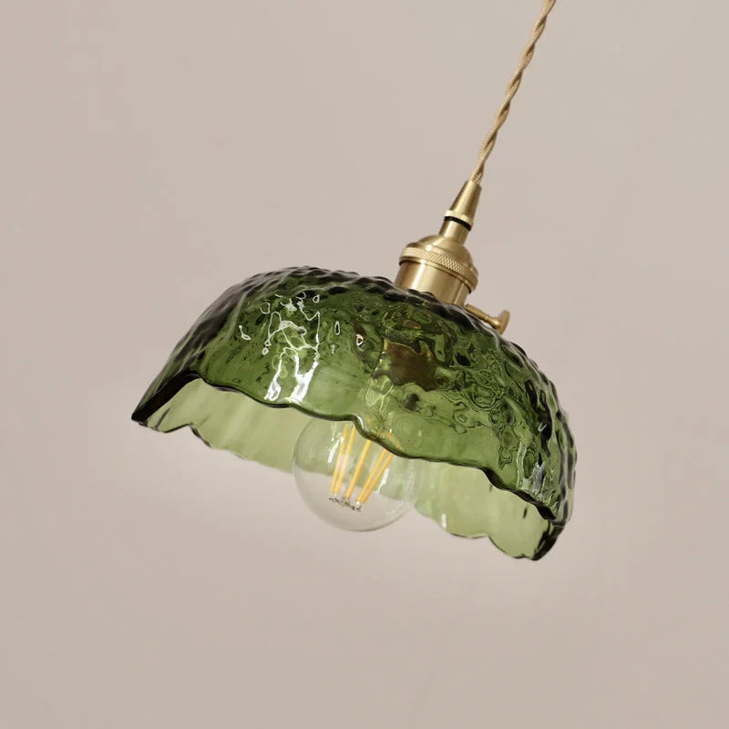 Elegant Glass Pendant Light – Modern Brass & Glass Hanging Lamp