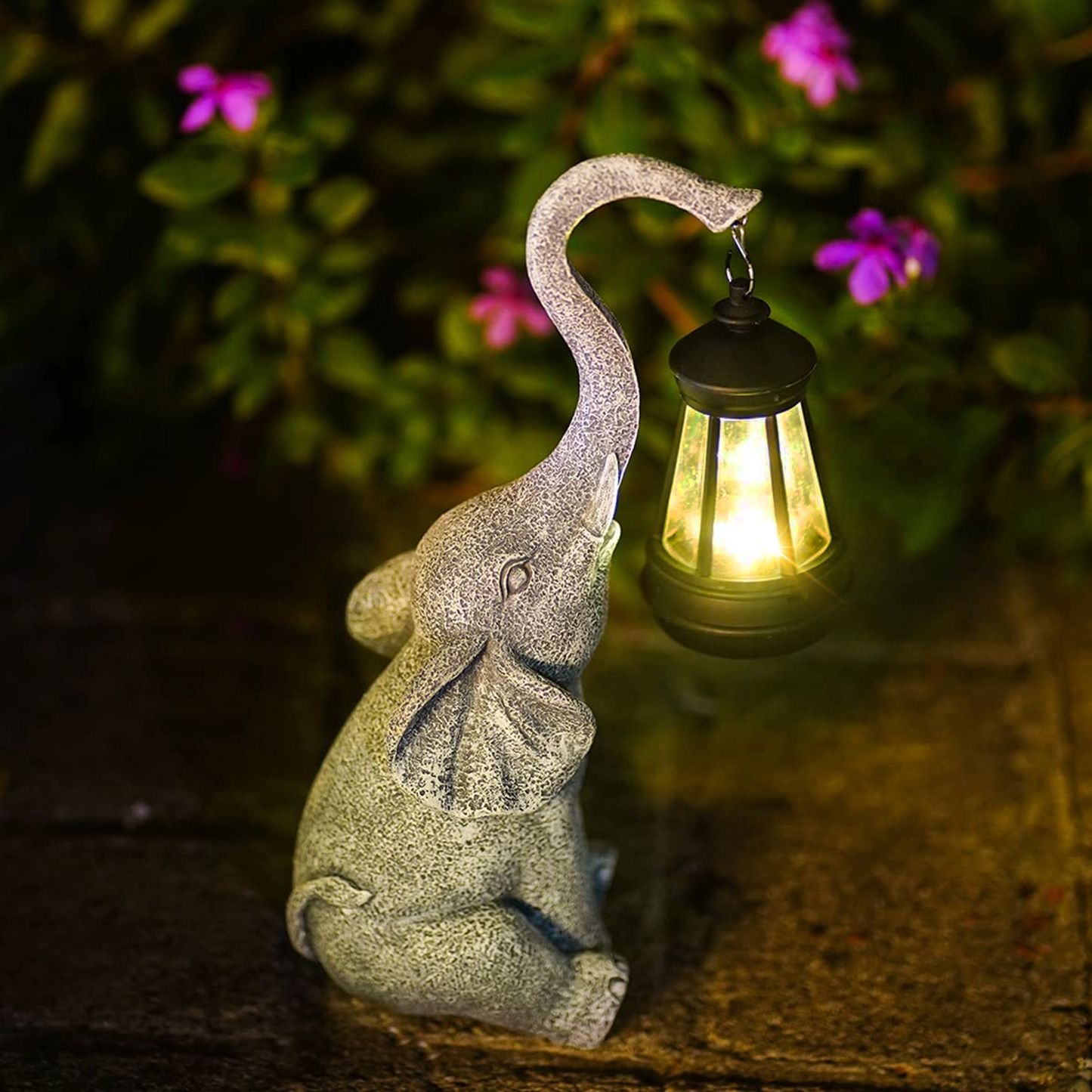 Gentle Elephant Solar Lamp – A Warm Glow for Your Garden