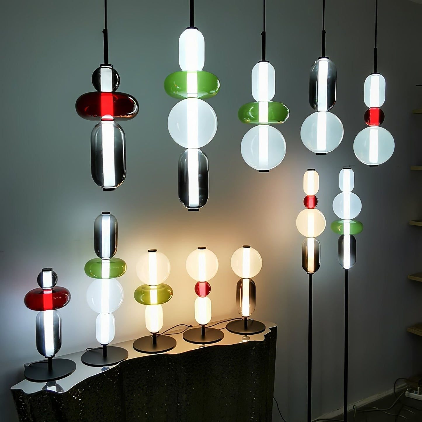 Kandiertes Glas Pendant Light – Vibrant LED Glass Fixture for a Stylish Interior