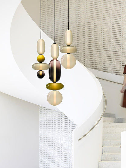 Kandiertes Glas Pendant Light – Vibrant LED Glass Fixture for a Stylish Interior