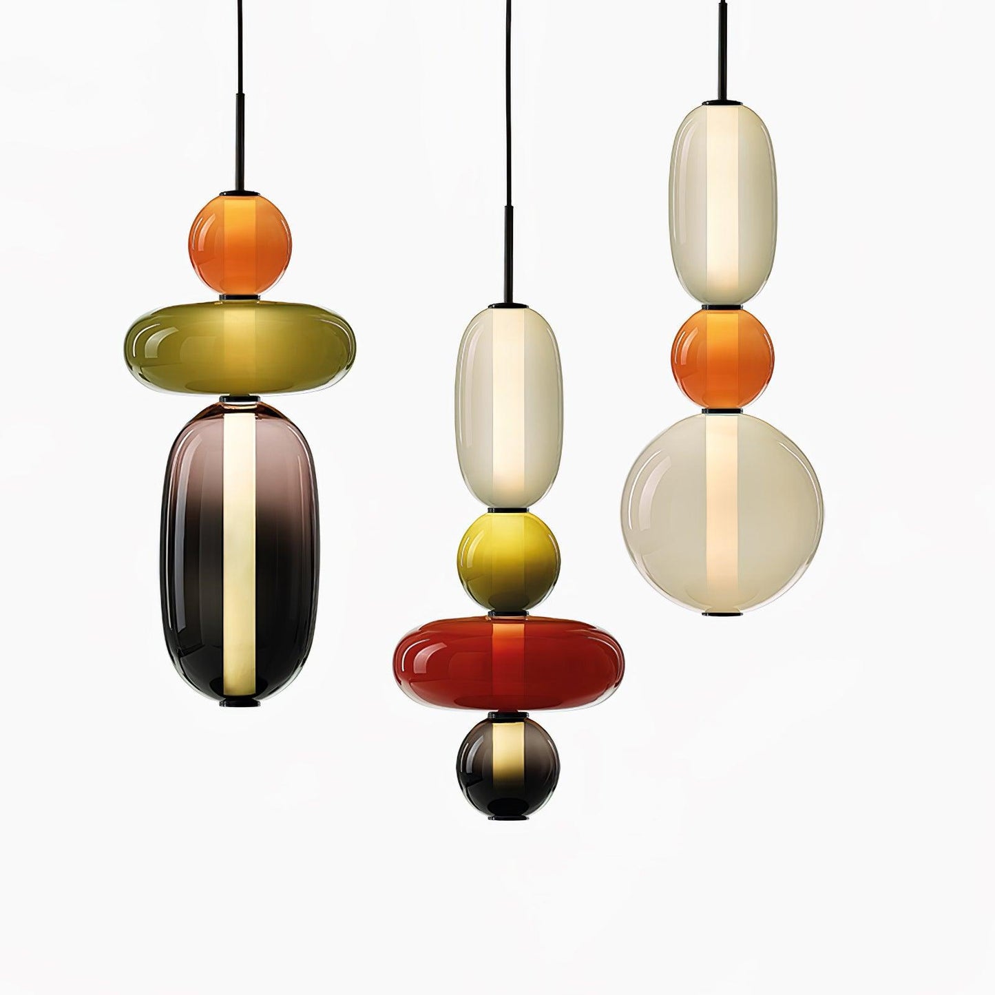 Kandiertes Glas Pendant Light – Vibrant LED Glass Fixture for a Stylish Interior