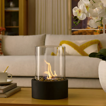 SleekFlame Table Fireplace – Modern Design & Portable Elegance