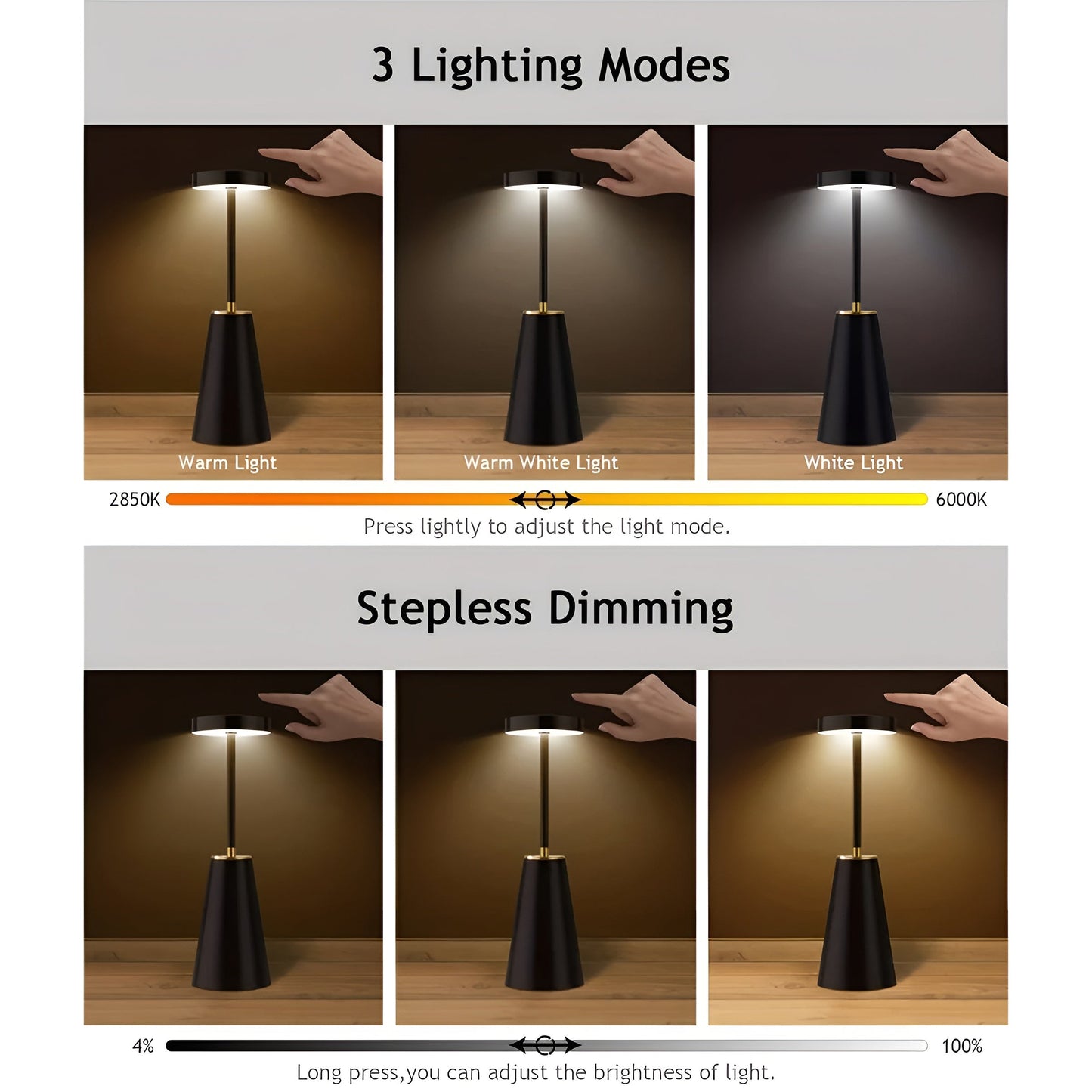 Sleek Lamp | Elegant Wireless Table Lamp with Customizable Lighting