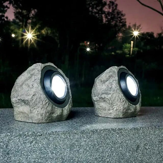 Solar Rock Design Garden Lamp – Elegant and Discreet Lighting for Your Outdoors