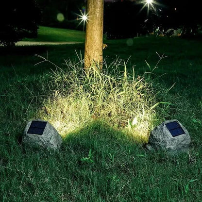 Solar Rock Design Garden Lamp – Elegant and Discreet Lighting for Your Outdoors