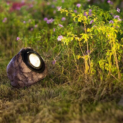 Solar Rock Design Garden Lamp – Elegant and Discreet Lighting for Your Outdoors