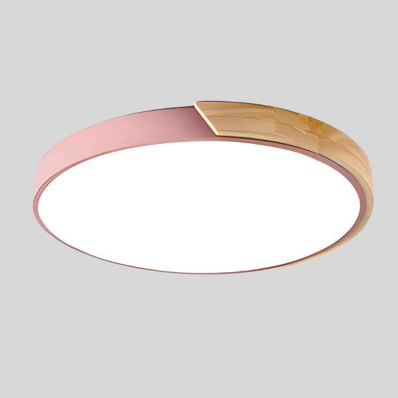 Nordic Wooden Macaroon Ceiling Light – Warm & Minimalist LED Illumination