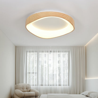 Nordic Wood Grain Ceiling Light – Elegant & Energy-Efficient LED Illumination