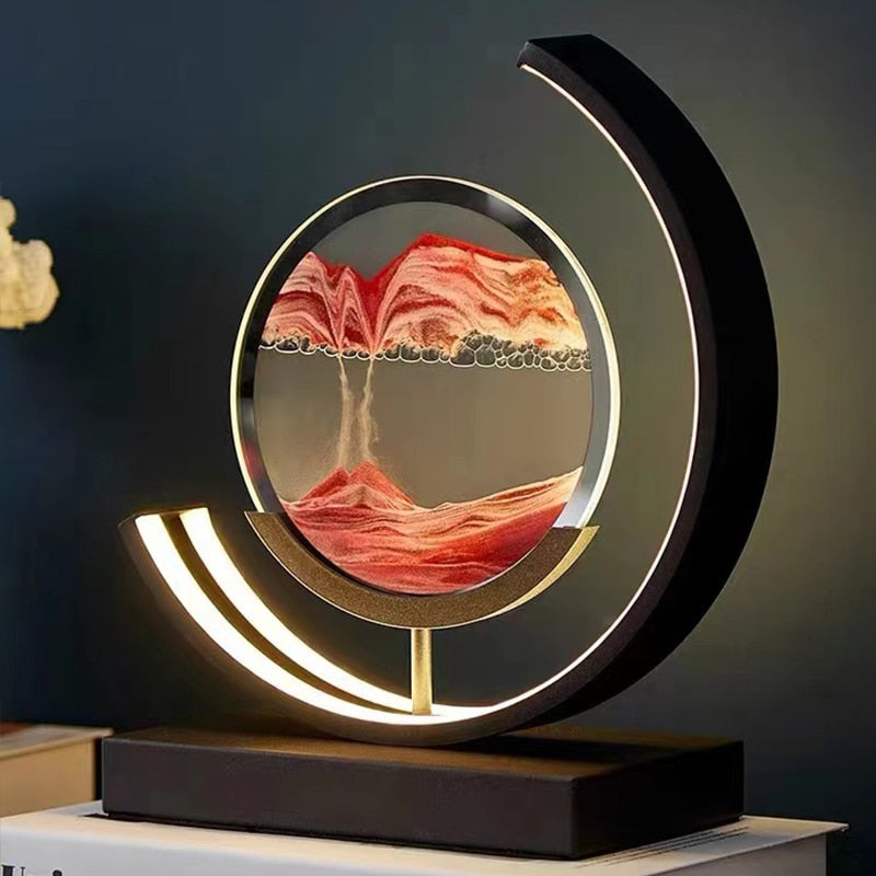 Flowing Sand Art Table Lamp – A Mesmerizing Blend of Light & Motion