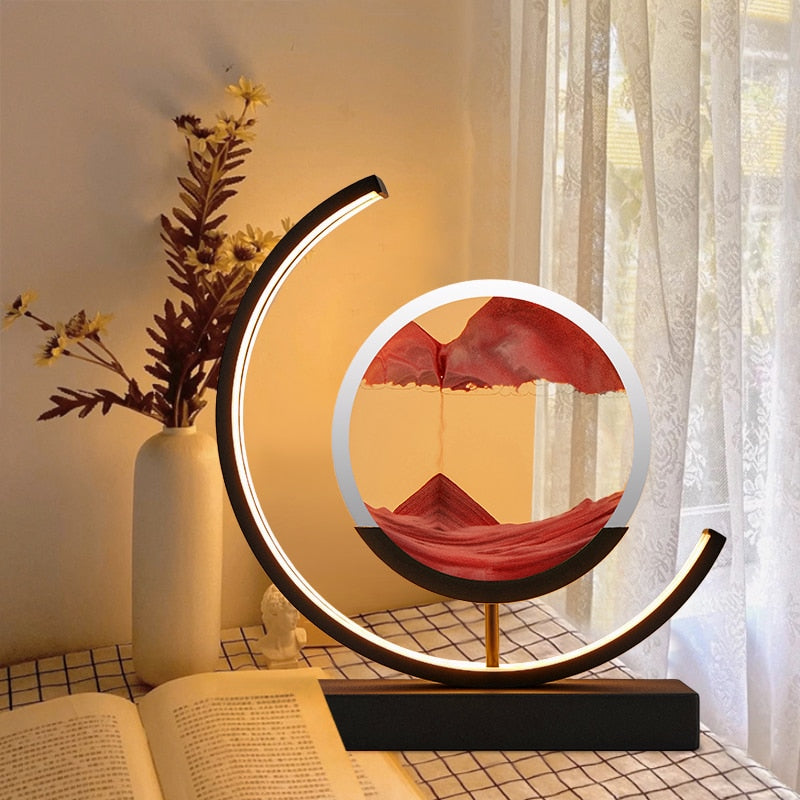 Flowing Sand Art Table Lamp – A Mesmerizing Blend of Light & Motion