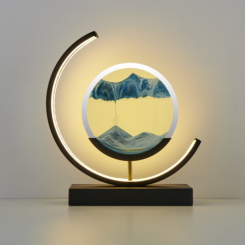 Flowing Sand Art Table Lamp – A Mesmerizing Blend of Light & Motion