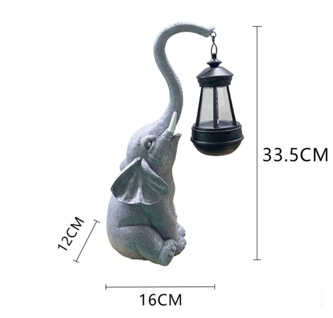 Gentle Elephant Solar Lamp – A Warm Glow for Your Garden