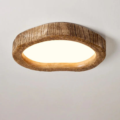 Rustic Wood-Effect LED Ceiling Light – Warm & Inviting Ambiance