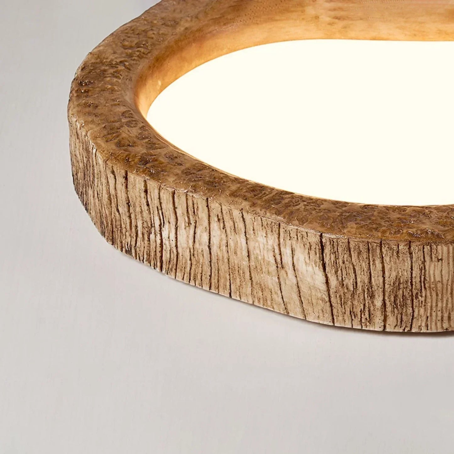 Rustic Wood-Effect LED Ceiling Light – Warm & Inviting Ambiance