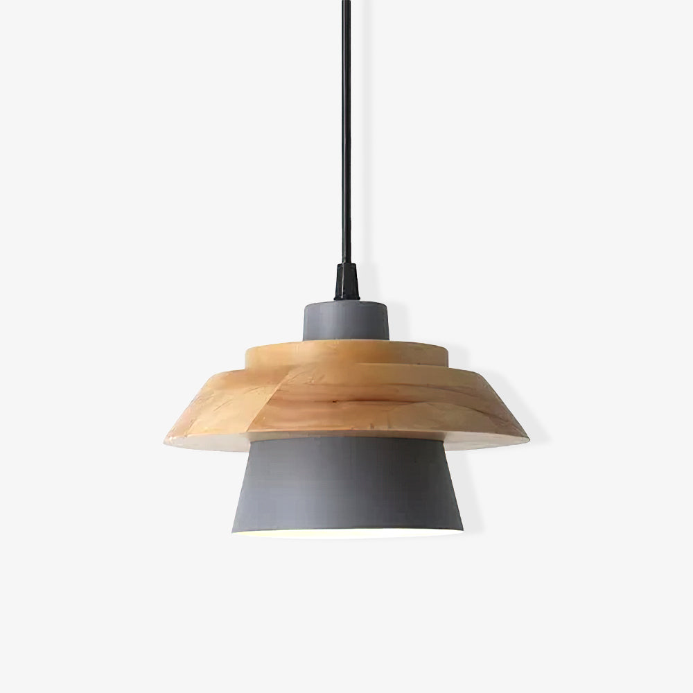 Stone & Wood Pendant Light – Natural Elegance for Modern Interiors