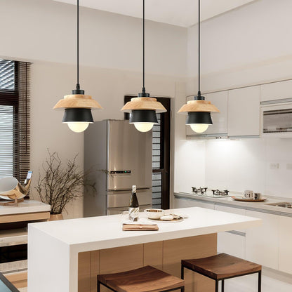 Stone & Wood Pendant Light – Natural Elegance for Modern Interiors