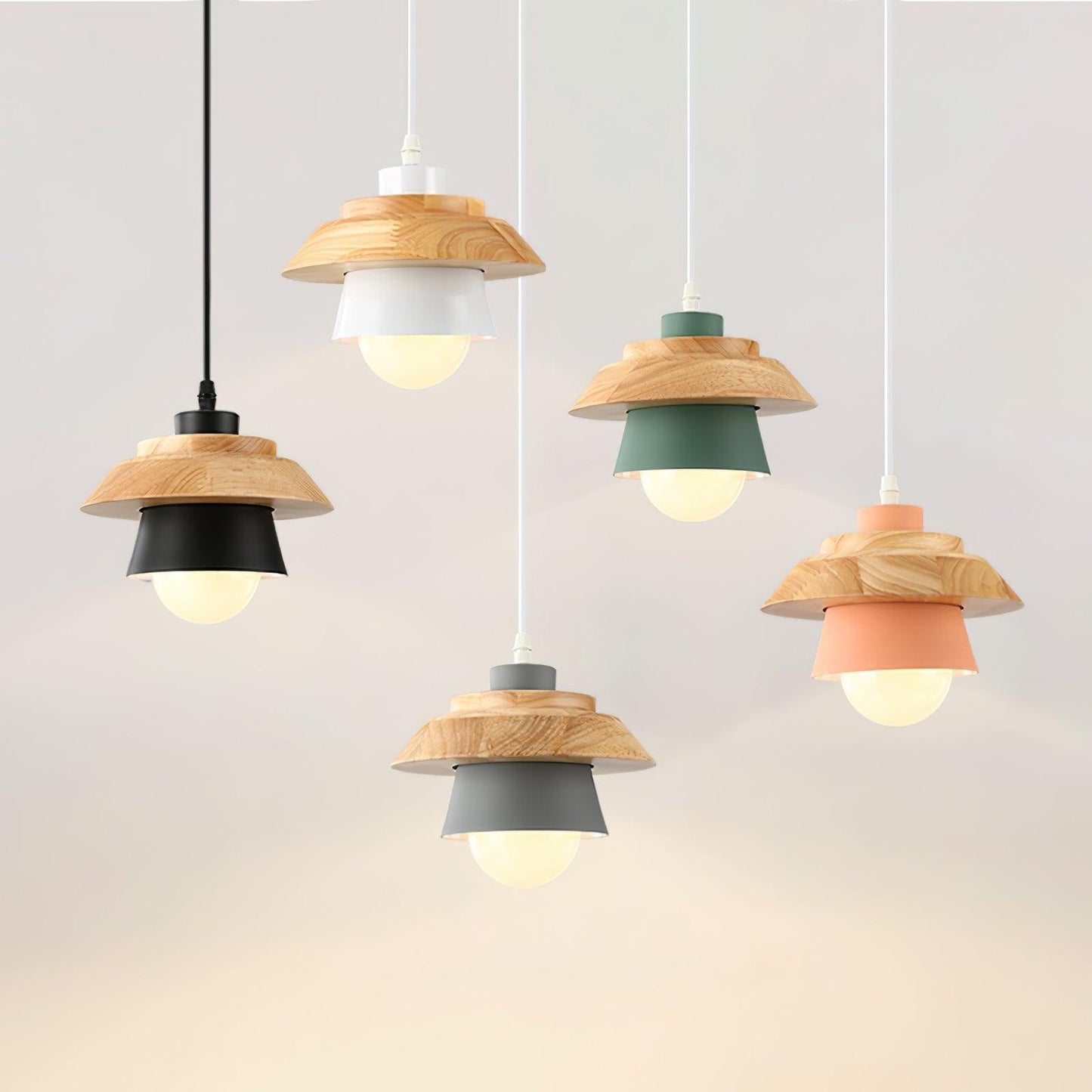 Stone & Wood Pendant Light – Natural Elegance for Modern Interiors