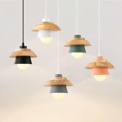 Stone & Wood Pendant Light – Natural Elegance for Modern Interiors