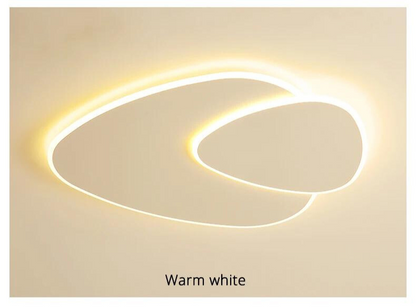 Modern Minimalist LED Ceiling Light – Elegant White Elliptical Design