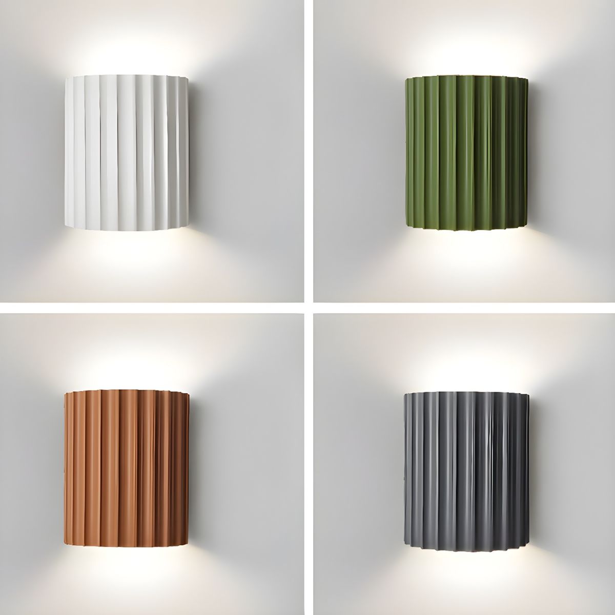 Modern Wavy Wall Light – Stylish Up & Down Resin Design