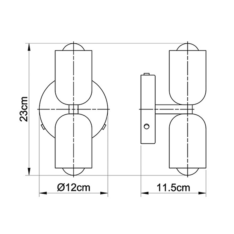 Modern Adjustable Wall Light – Stylish Dual-Bulb Metal Sconce