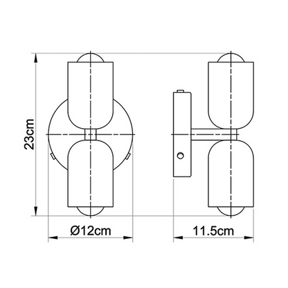 Modern Adjustable Wall Light – Stylish Dual-Bulb Metal Sconce