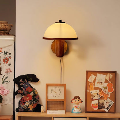 WoodMush Mushroom-Shaped Wall Lamp – Natural and Playful Lighting for Your Home