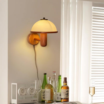 WoodMush Mushroom-Shaped Wall Lamp – Natural and Playful Lighting for Your Home