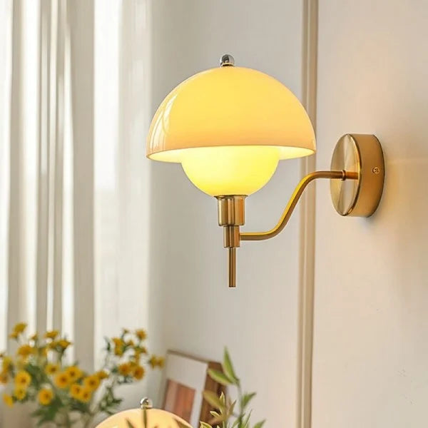 Cream Mushroom Hallway Wall Light – A Touch of Nature-Inspired Elegance