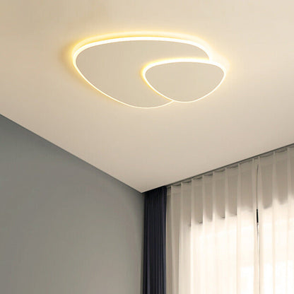 Modern Minimalist LED Ceiling Light – Elegant White Elliptical Design