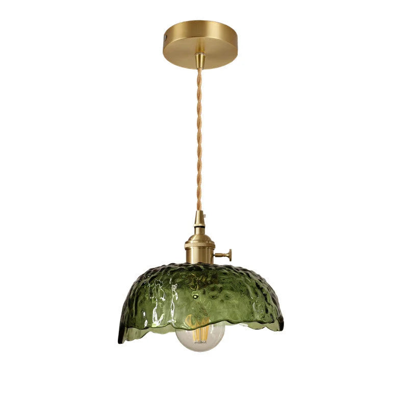 Elegant Glass Pendant Light – Modern Brass & Glass Hanging Lamp