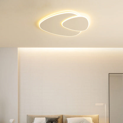 Modern Minimalist LED Ceiling Light – Elegant White Elliptical Design