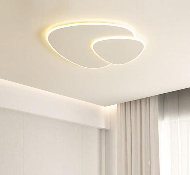 Modern Minimalist LED Ceiling Light – Elegant White Elliptical Design