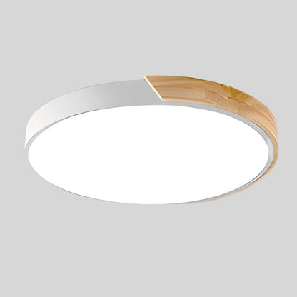 Nordic Wooden Macaroon Ceiling Light – Warm & Minimalist LED Illumination