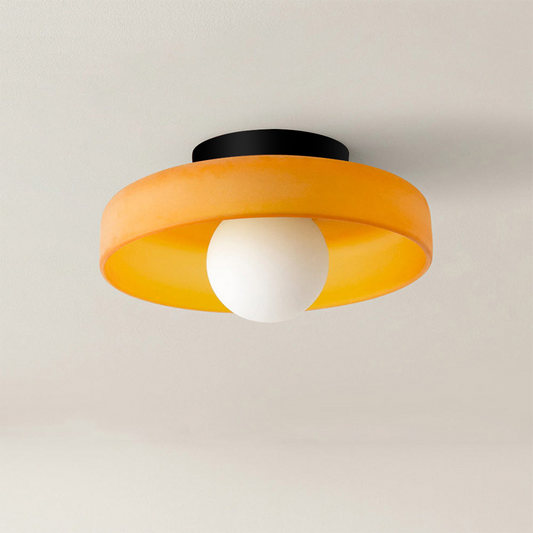 Modern Round Glass Ceiling Light – Elegant & Minimalist Design