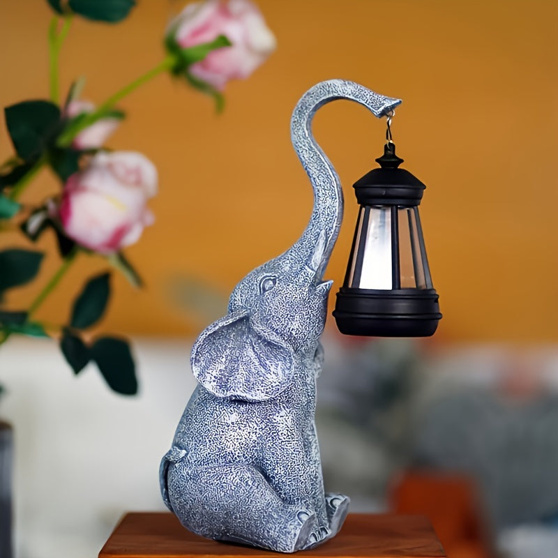 Gentle Elephant Solar Lamp – A Warm Glow for Your Garden