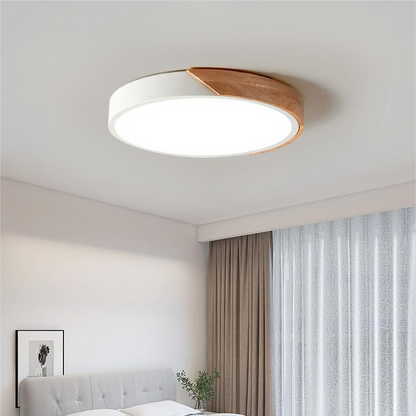 Nordic Wooden Macaroon Ceiling Light – Warm & Minimalist LED Illumination